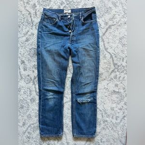 Agolde High Rise Button Fly 28